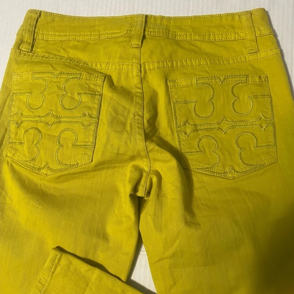 Tory Burch Women's Lime Straight Leg Jeans